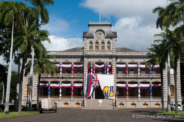 20091031_133801 D300.jpg - Ioloni Palace, the official residence of King Kalakaua and Queen Liliuokalani, who were the last in a long line of ruling Hawaiian royalty